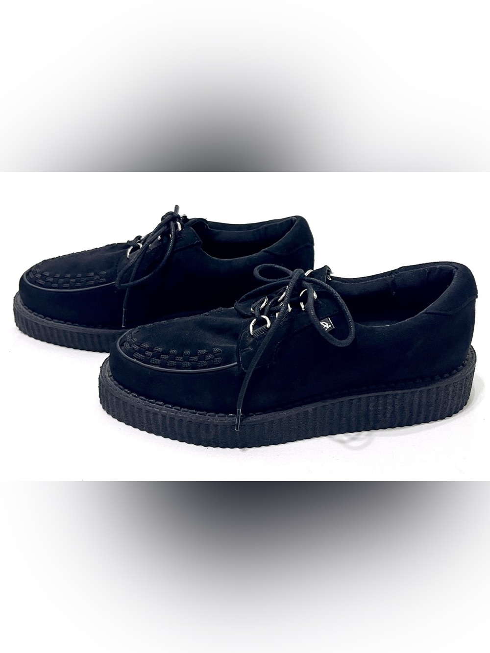 T.U.K. Anarchic Black Faux Suede Creeper Shoes Men's US 9 / EU 42 - Picture 3 of 5